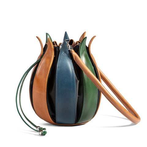 By-Lin Tulip Leather Bag - Multi Shine