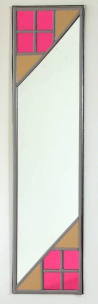 Rennie Mackintosh Mirror - Tartan in Ivory and Pink