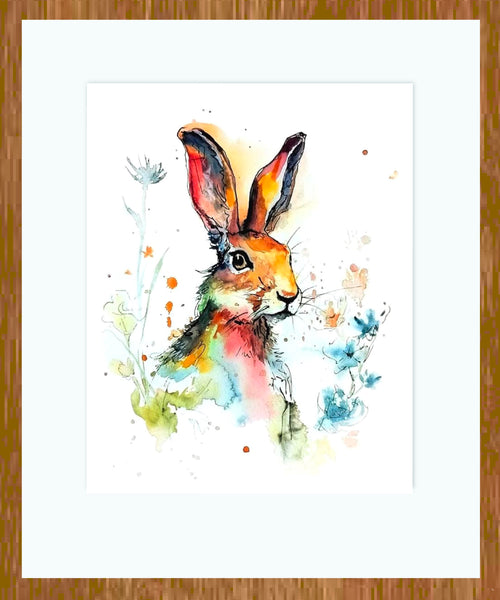 Whimsical Hare in Bloom