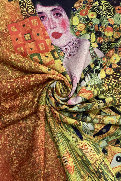 Klimt -  Portrait of Adele Wool Blend Scarf