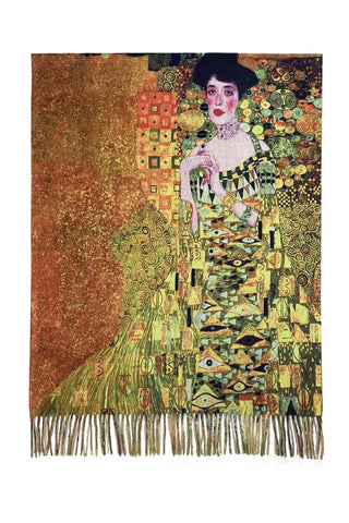 Klimt -  Portrait of Adele Wool Blend Scarf