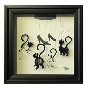 Dubout Cats Shadow Frame - What's For Dinner? DUB205