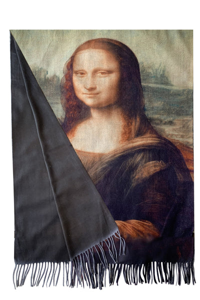 Leonardo Da Vinci Mona Lisa Wool Blend Scarf