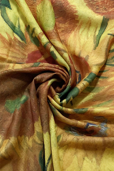 Van Gogh Twelve Sunflowers Print Scarf