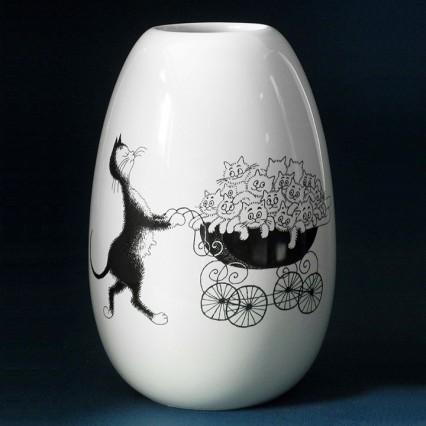 Dubout Cats Vase - The Pram DUB107