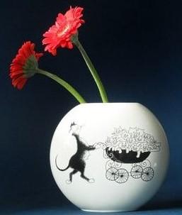 Dubout Cats Vase - The Pram DUB102