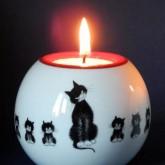 Dubout Cats Tea Light - Cats in a row DUB111