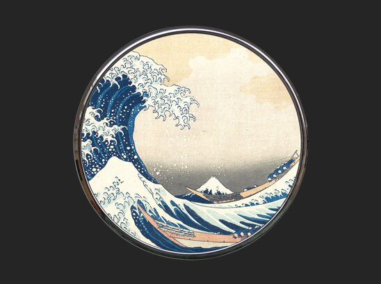Pocket Mirror - Hokusai - The Great Wave M13HOK