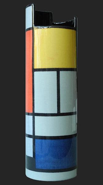 Silhouette d'art Vase by John Beswick - Mondrian - Composition with Large Red Plane SDA26