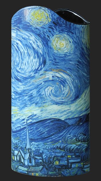 Silhouette d'art Vase by John Beswick - Van Gogh - A Starry Night SDA29
