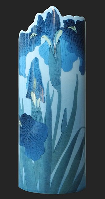 Silhouette d'art Vase by John Beswick - Koson - Irises SDA42
